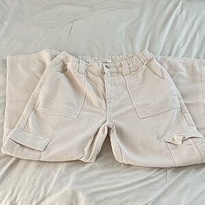 Pacsun Corduroy Cargo Pants in Light Beige